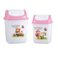 Pink Top Plastic Flip-on Garbage Bin (A11-5009)